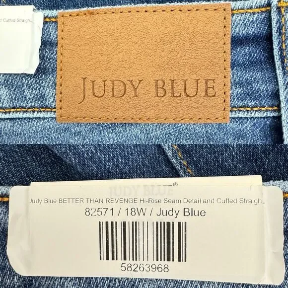 Judy Blue Jeans Size 18 W High Waist Straight 82571 Better Than Revenge - Picture 5 of 13